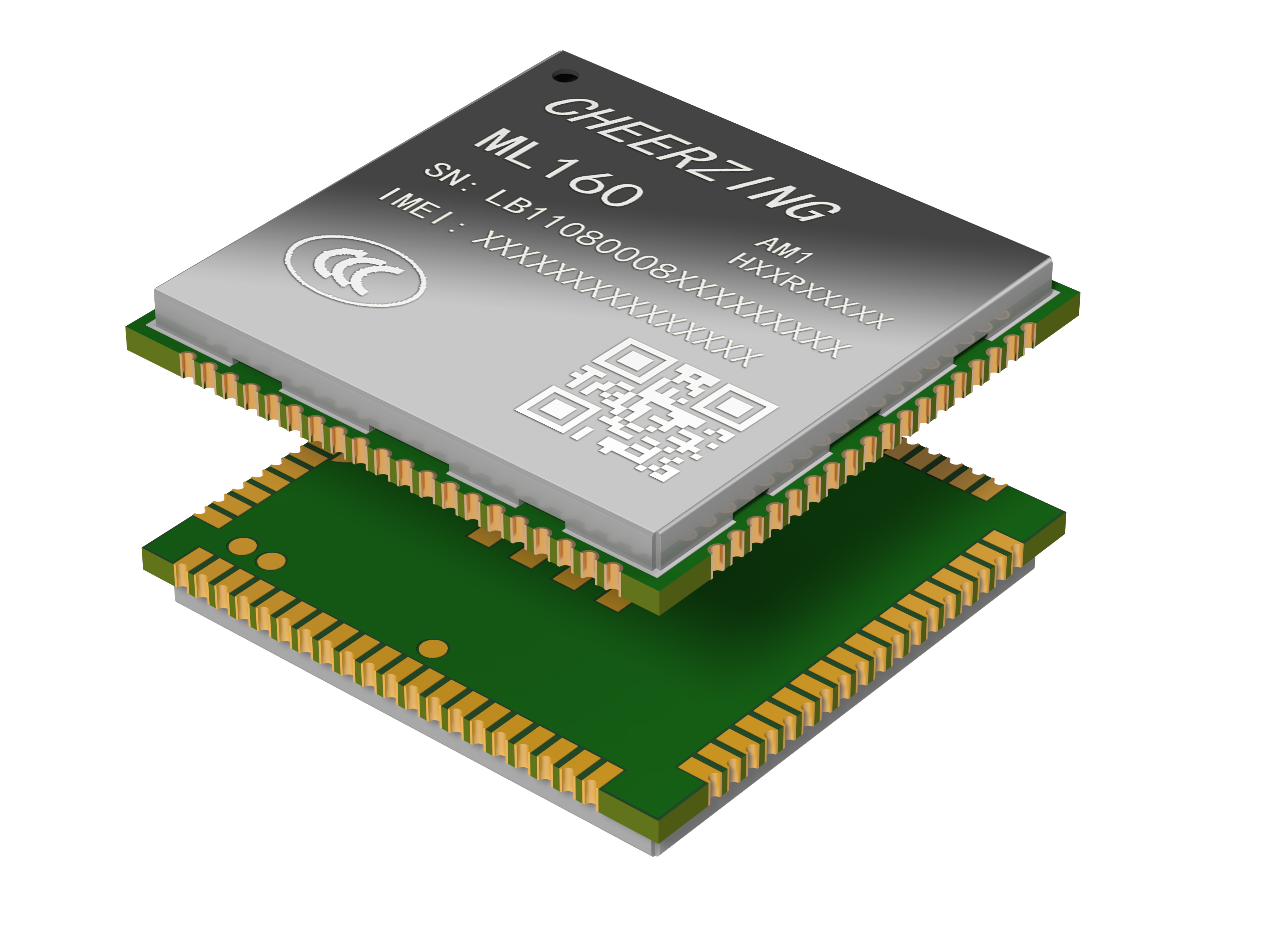 ML160 小型化 LTE Cat.1/LCC+LGA/多種通信協議/豐富的擴展接口